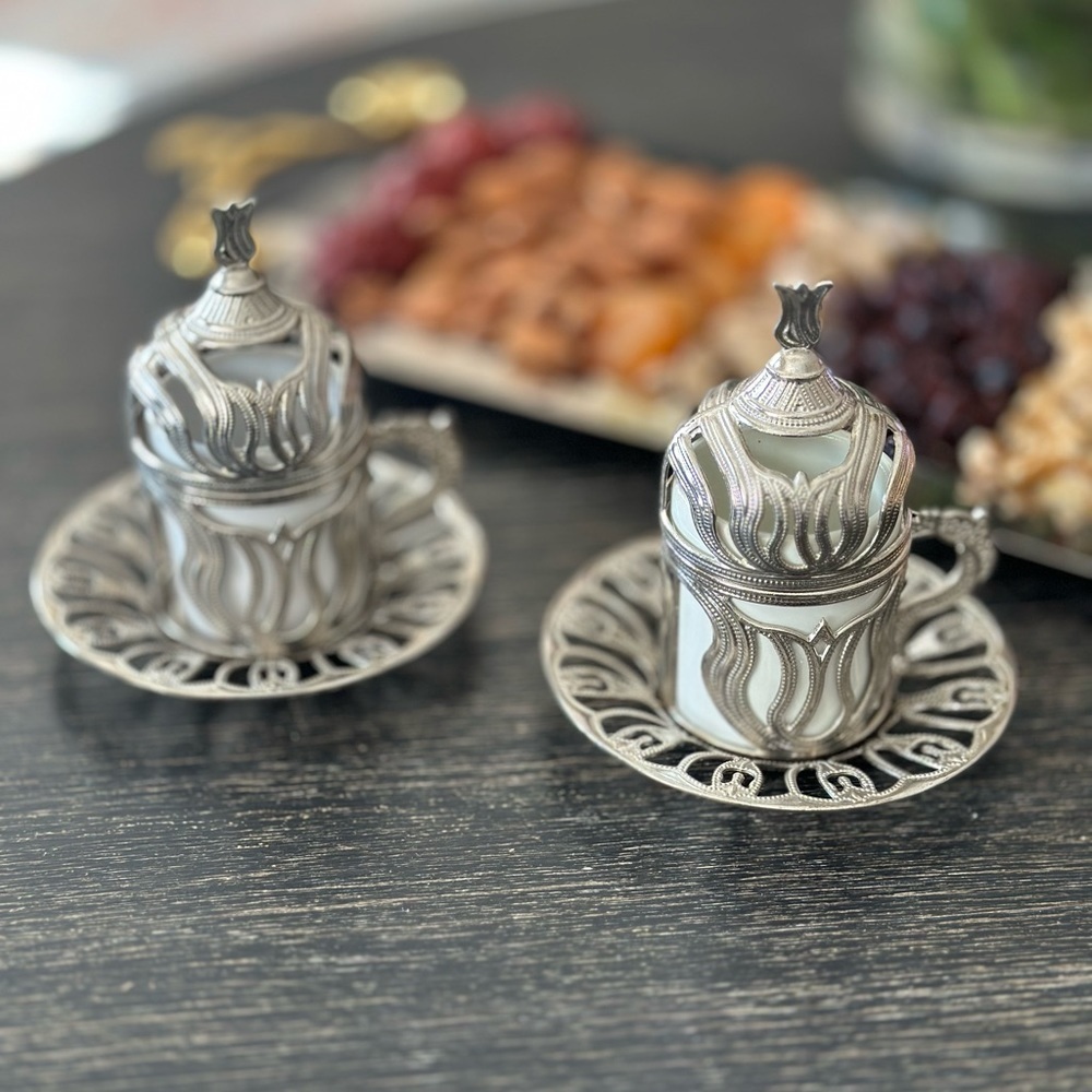 Traditional Ottoman Turkish Coffee set of 2